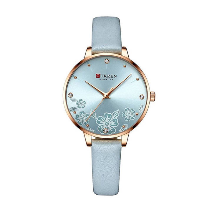 Picture of Curren 9068 Luxury Leather Strap Ladies Watch - Blue