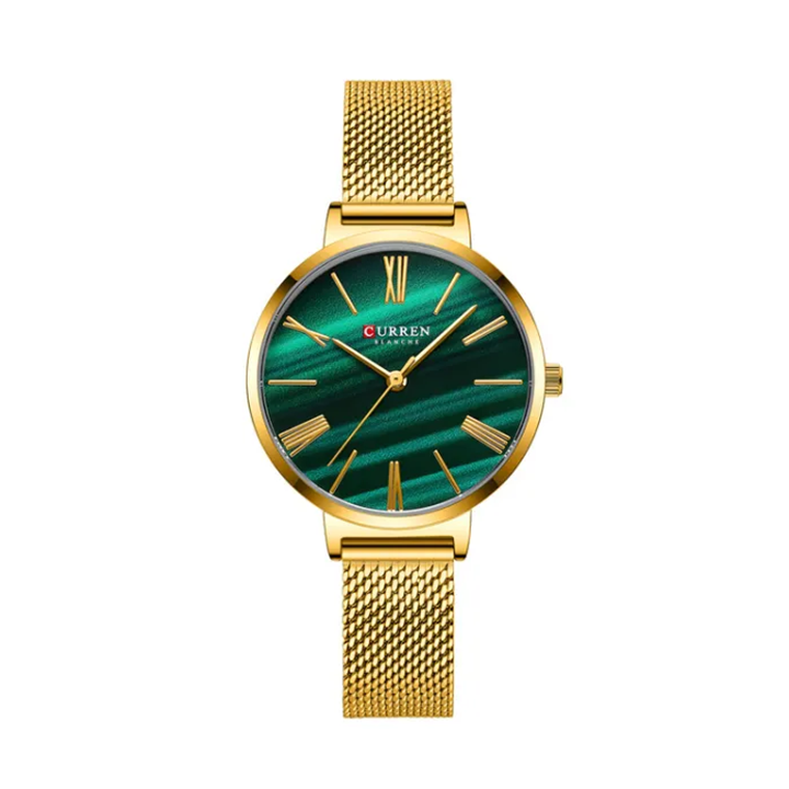 Picture of Curren 9076 Quartz Wristwatch for Women - Gold & Green