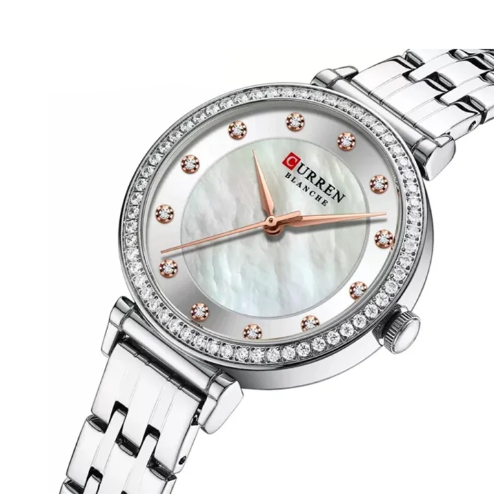 Picture of Curren 9087 Stone Chain Watch for Women - Silver