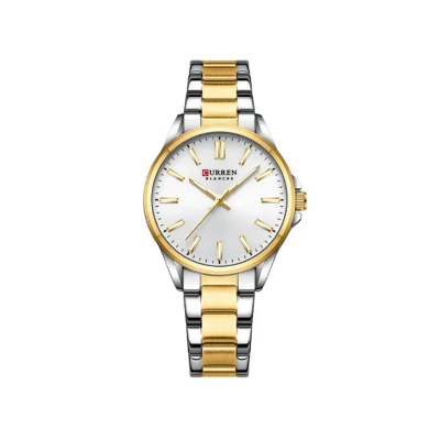 Picture of Curren 9090 Watches for Women – Silver Gold & White