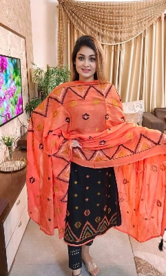 Picture of Unstitched Cotton Three Piece-Shalwer Kameez For Women