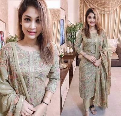 Picture of Unstitched Cotton Three Piece-Shalwer Kameez For Women