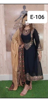 Picture of Unstitched Cotton Three Piece-Shalwer Kameez For Women