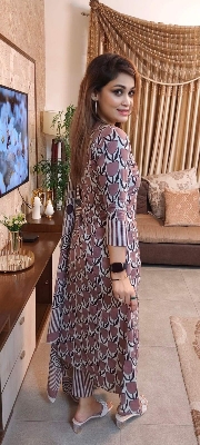 Picture of Unstitched Cotton Three Piece-Shalwer Kameez For Women