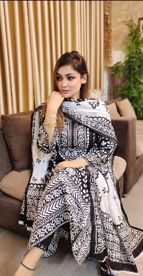 Picture of Unstitched Cotton Three Piece-Shalwer Kameez For Women