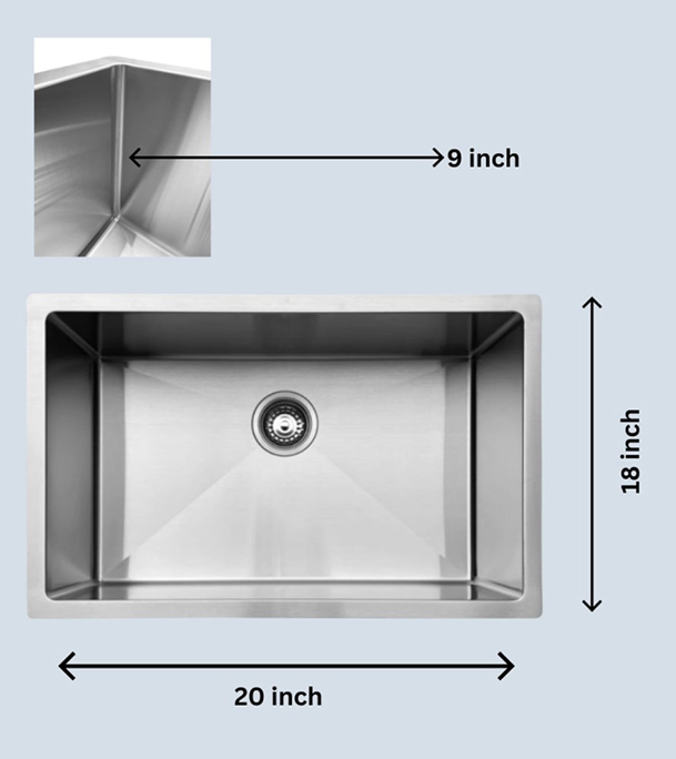 Buy Rizco Senorita 20 Inch Heavy Stainless Kitchen Sink (Best Price) at Best Prices in Bangladesh