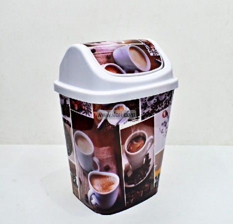 Picture of Office Desktop Trash Can With Lid, Desk Countertop Trash Can, Plastic Paper Basket, Small Storage Box For Home Office, Kitchen Bathroom Bedroom Office Accessories