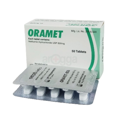 Picture of Oramet 850mg Tablet