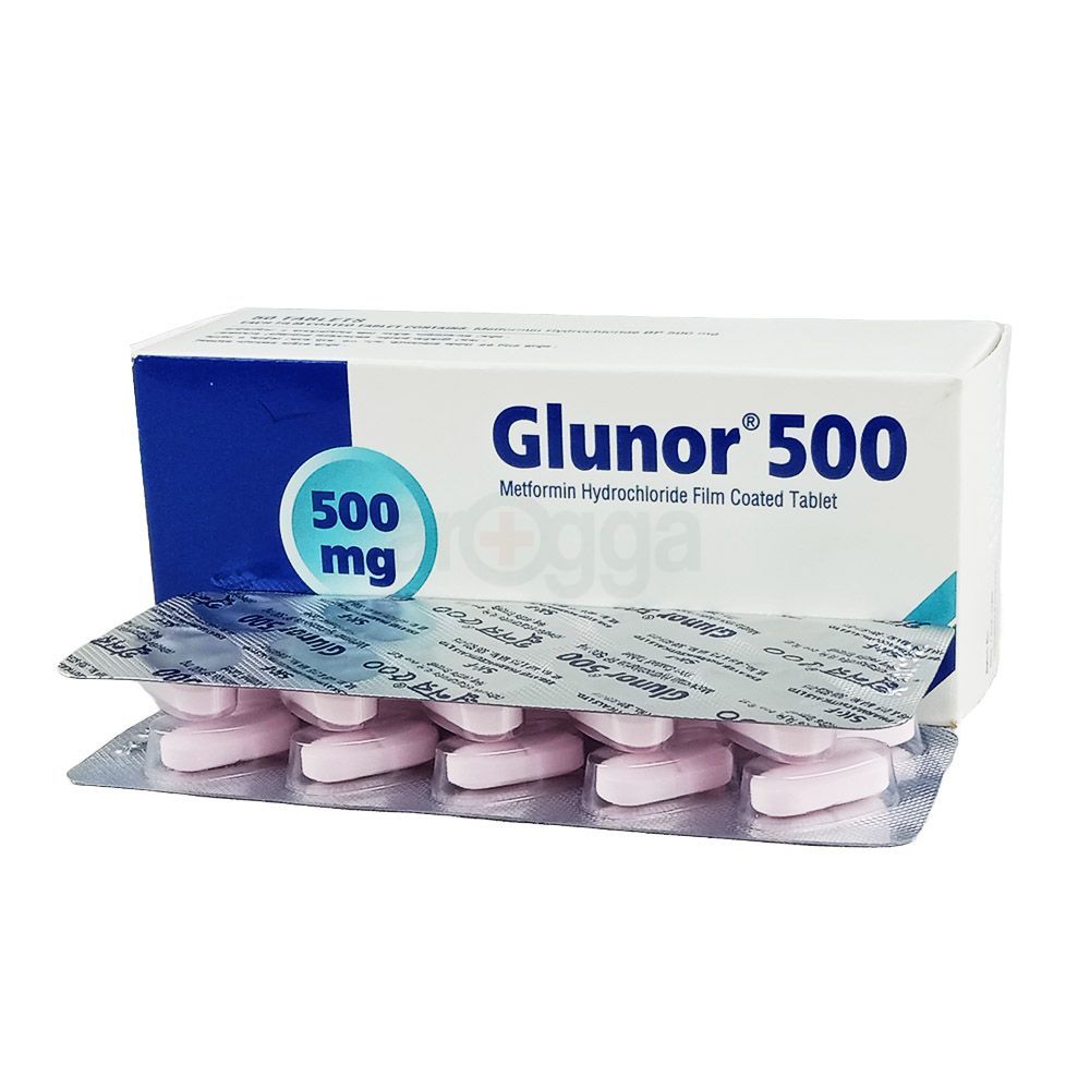 Picture of Glunor 500mg Tablet