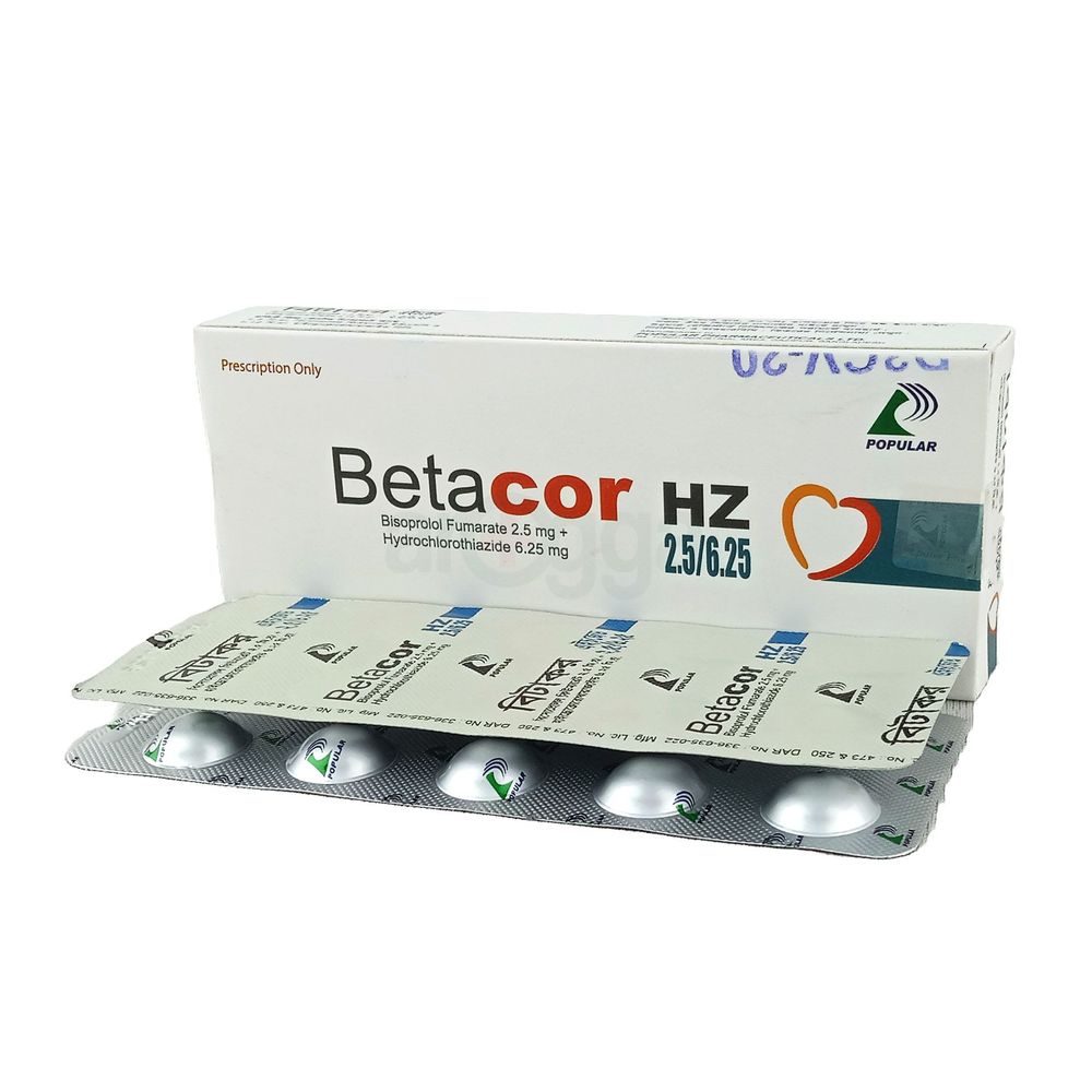 Picture of Betacor HZ 2.5/6.25mg Tablet