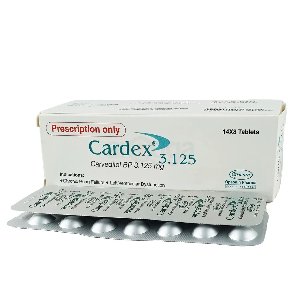 Picture of Cardex 3.125mg Tablet