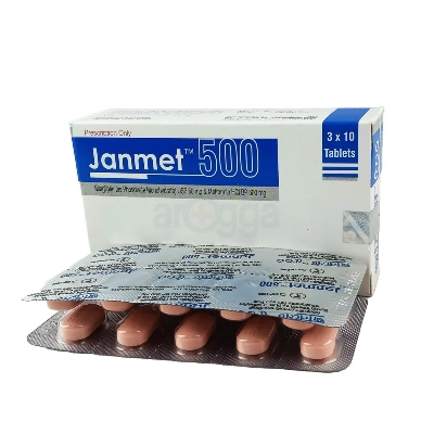Picture of Janmet 500mg Tablet