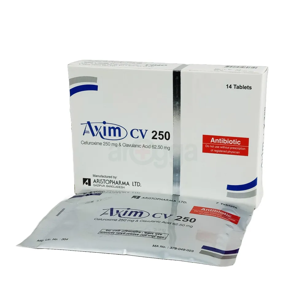 Picture of Axim CV 250mg Tablet