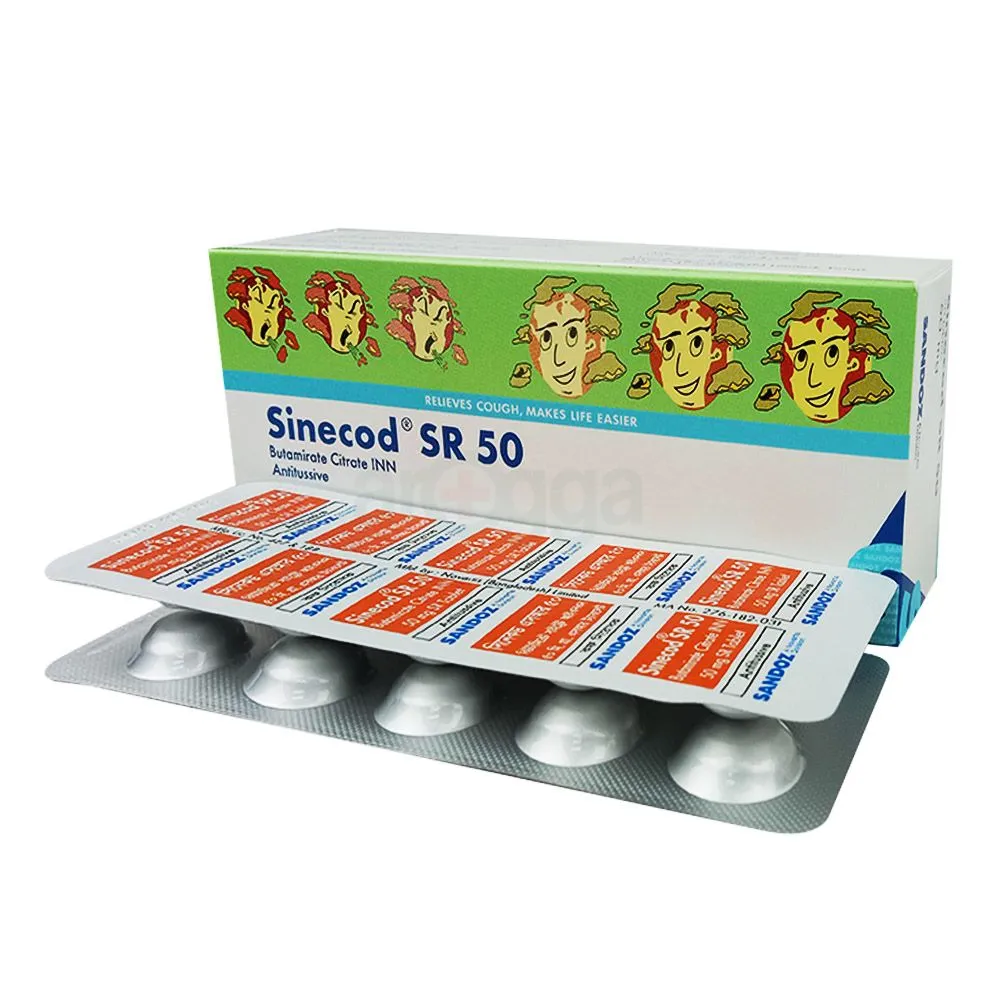 Picture of Sinecod SR 50mg Tablet