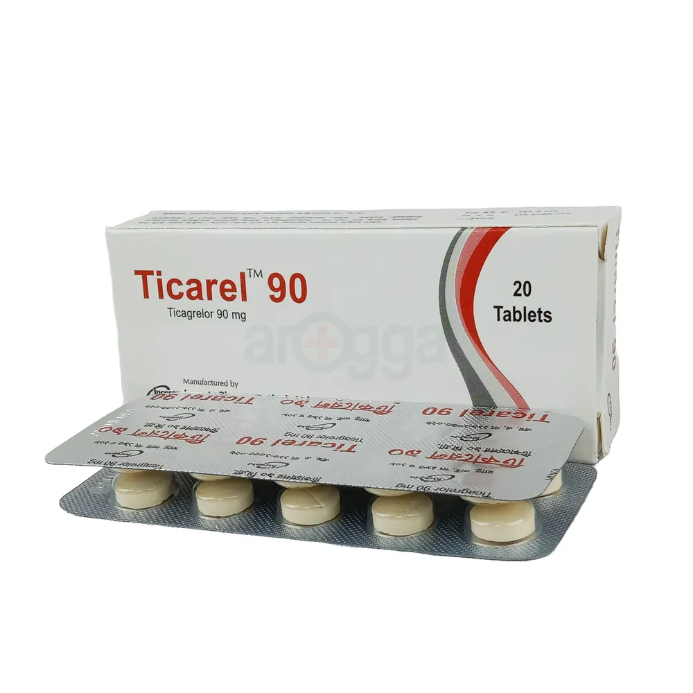 Picture of Ticarel 90mg Tablet