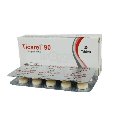 Picture of Ticarel 90mg Tablet