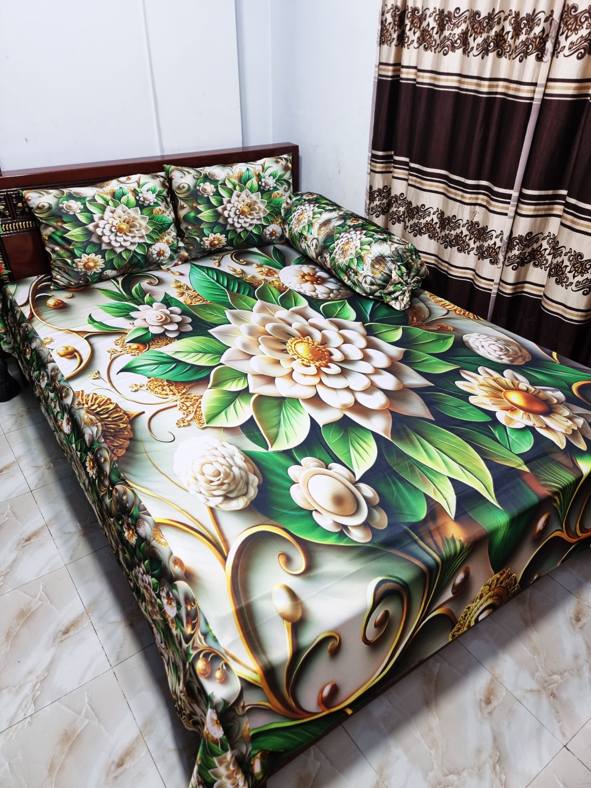 Buy China Premium 3D Design Bed Sheet - MS-970 at Best Price In Bangladesh