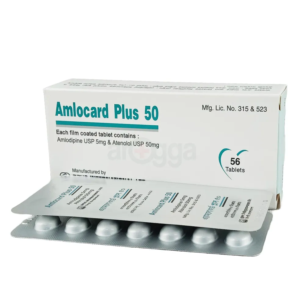 Picture of Amlocard Plus 5/50mg Tablet