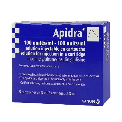 Picture of Apidra 100IU/ml 3ml cartridge SC Inj.