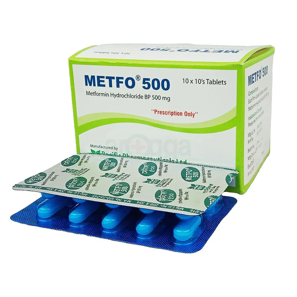 Picture of Metfo 500mg Tablet