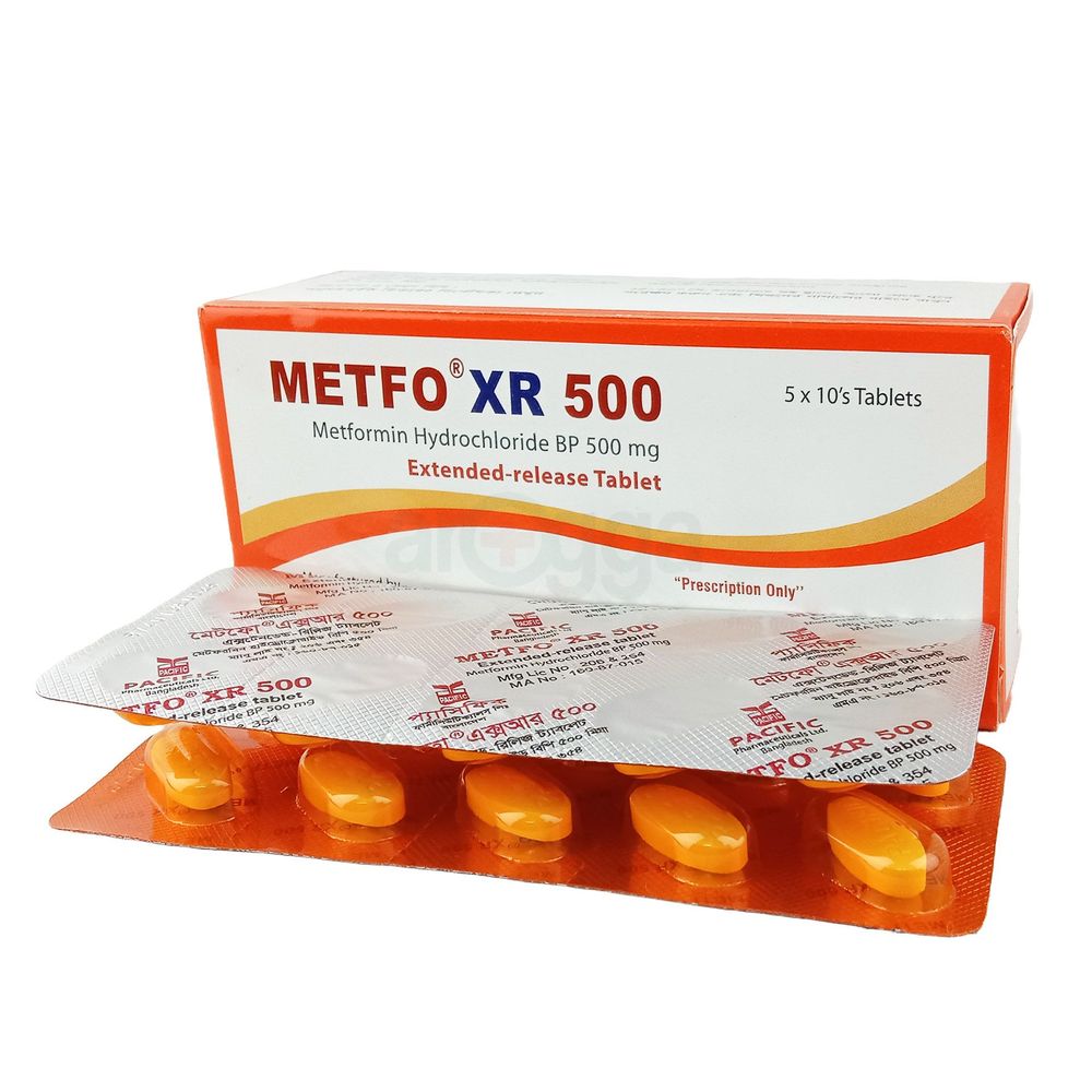 Picture of Metfo XR 500mg Tablet
