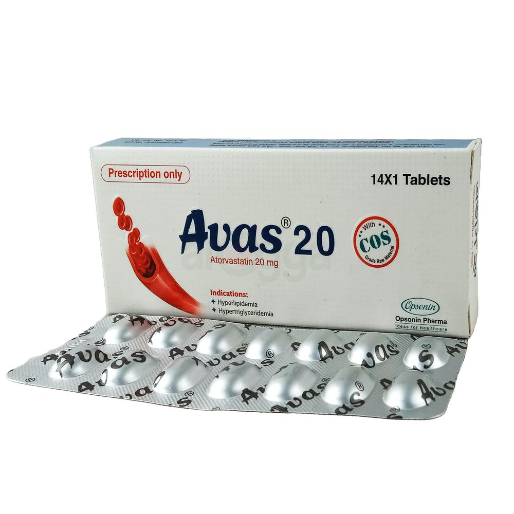 Picture of Avas 20mg Tablet