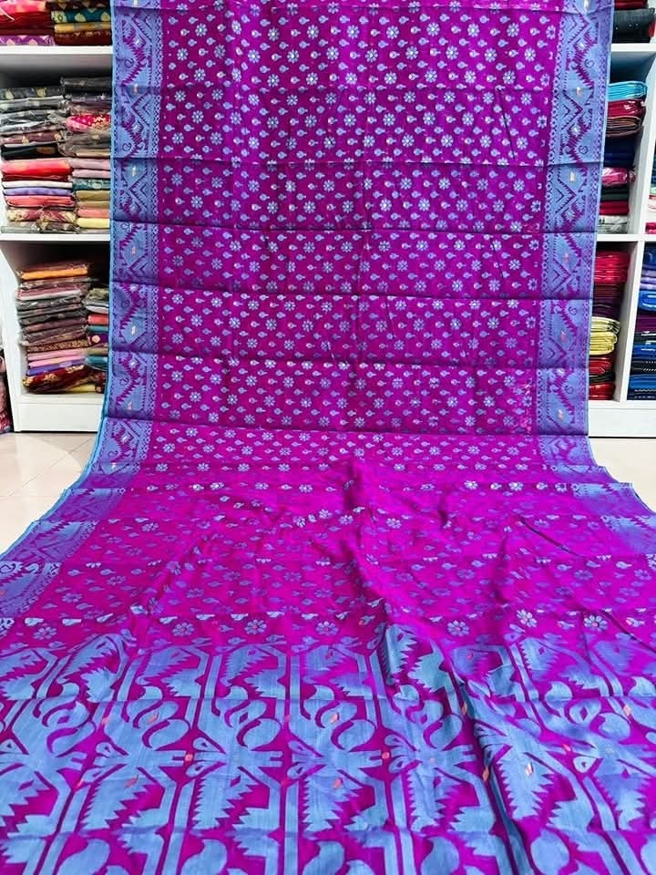 Picture of হাফ সিল্ক তাঁত জামদানি শাড়ী / Half-Silk Tant Jamdani Saree