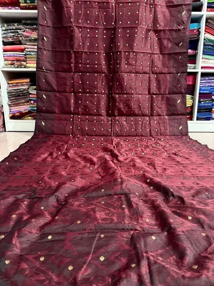 Picture of হাফ সিল্ক তাঁত জামদানি শাড়ী / Half-Silk Tant Jamdani Saree