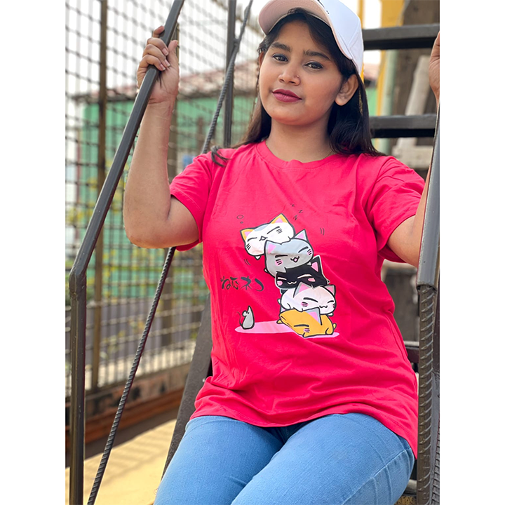 Buy Regular Fit DTF Printed Half Sleeve Plain T-Shirt for Women & Girls at  Best Price in Bangladesh