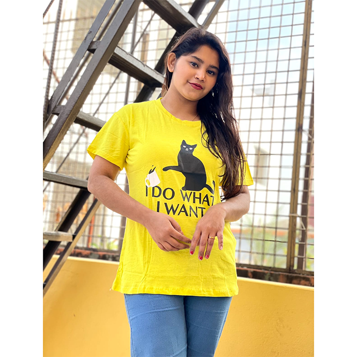 Buy Regular Fit DTF Printed Half Sleeve Plain T-Shirt for Women & Girls at  Best Price in Bangladesh