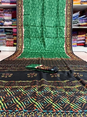 Picture of সিল্ক বাটিক শাড়ী  ব্লাউস পিচ্ সহ - Silk Batik Saree with Blouse Piece