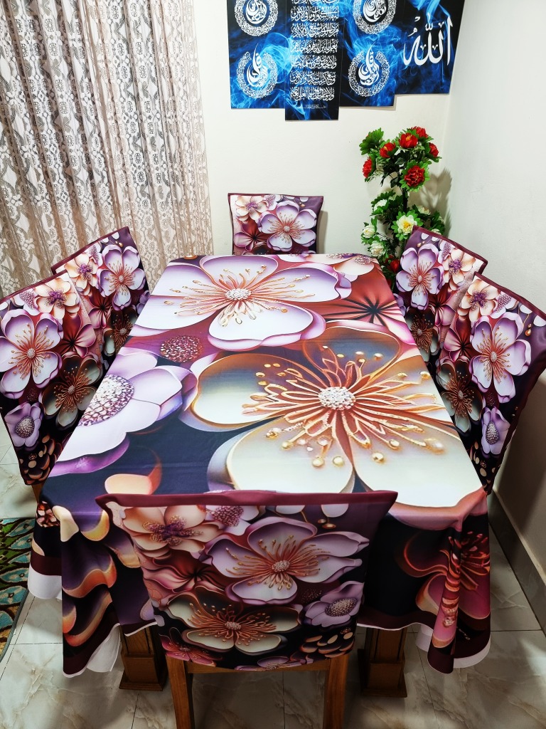 Buy china-premium-3d-print-table-cloth-set-bk-7505 at Best Price In Bangladesh
