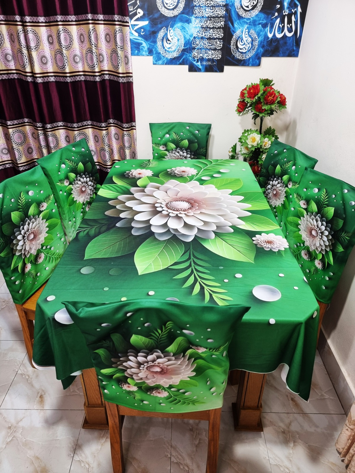 Buy china-premium-3d-print-table-cloth-set-bk-7515 at Best Price In Bangladesh