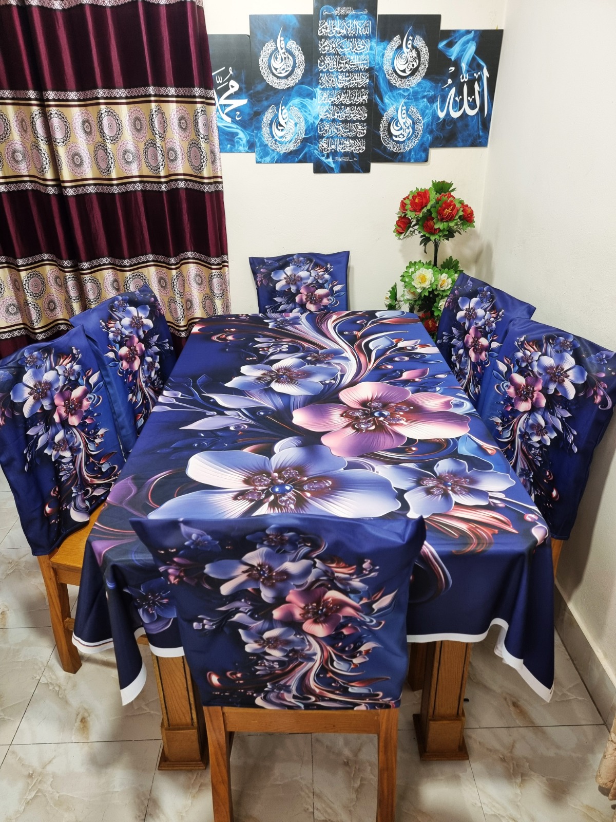 Buy china-premium-3d-print-table-cloth-set-bk-7521 at Best Price In Bangladesh