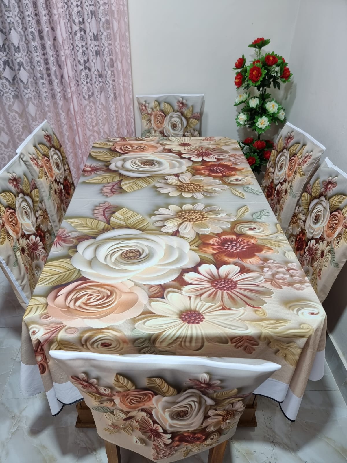 Buy china-premium-3d-print-table-cloth-set-bk-7523 at Best Price In Bangladesh