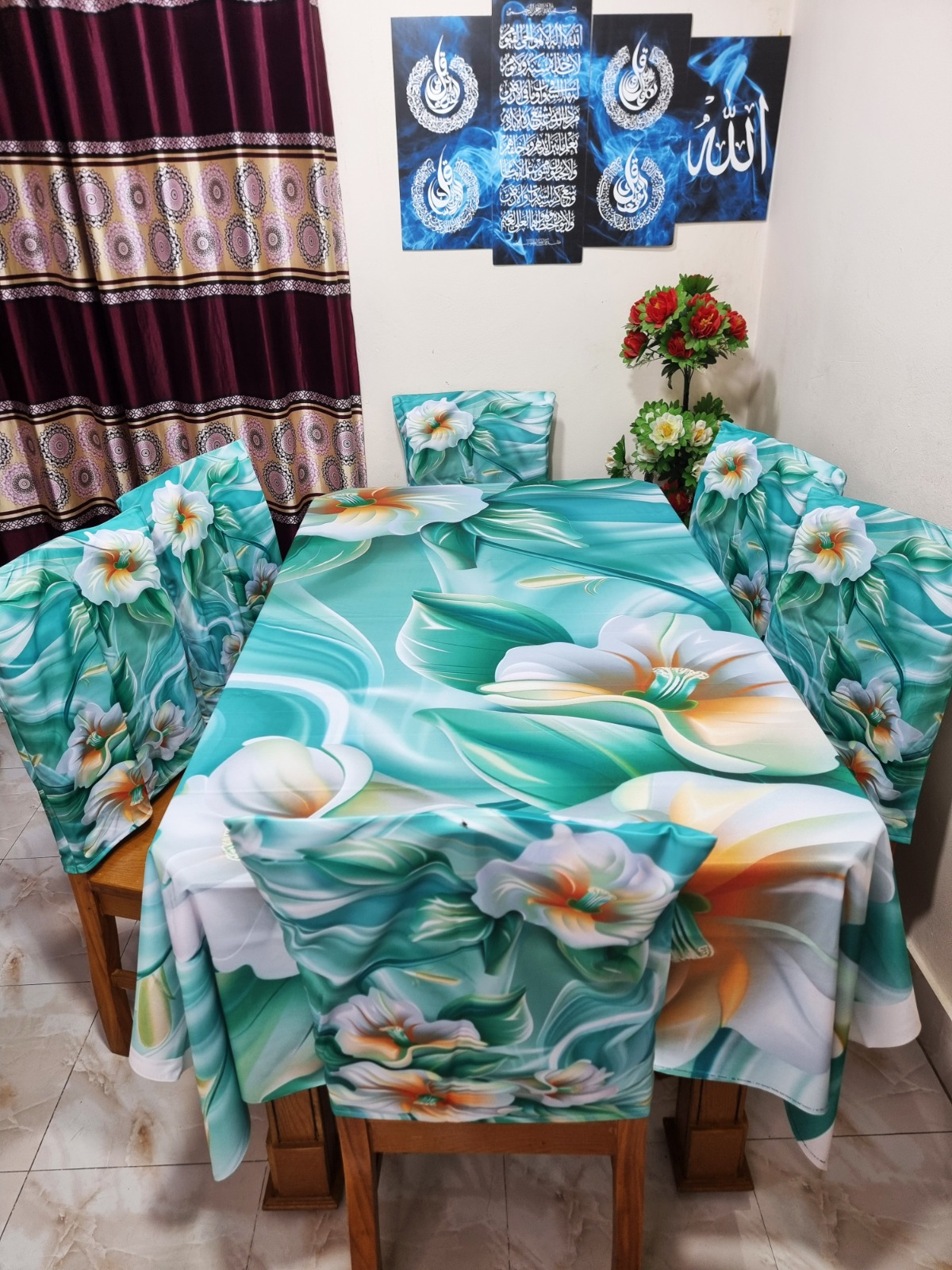 Buy china-premium-3d-print-table-cloth-set-bk-7524 at Best Price In Bangladesh