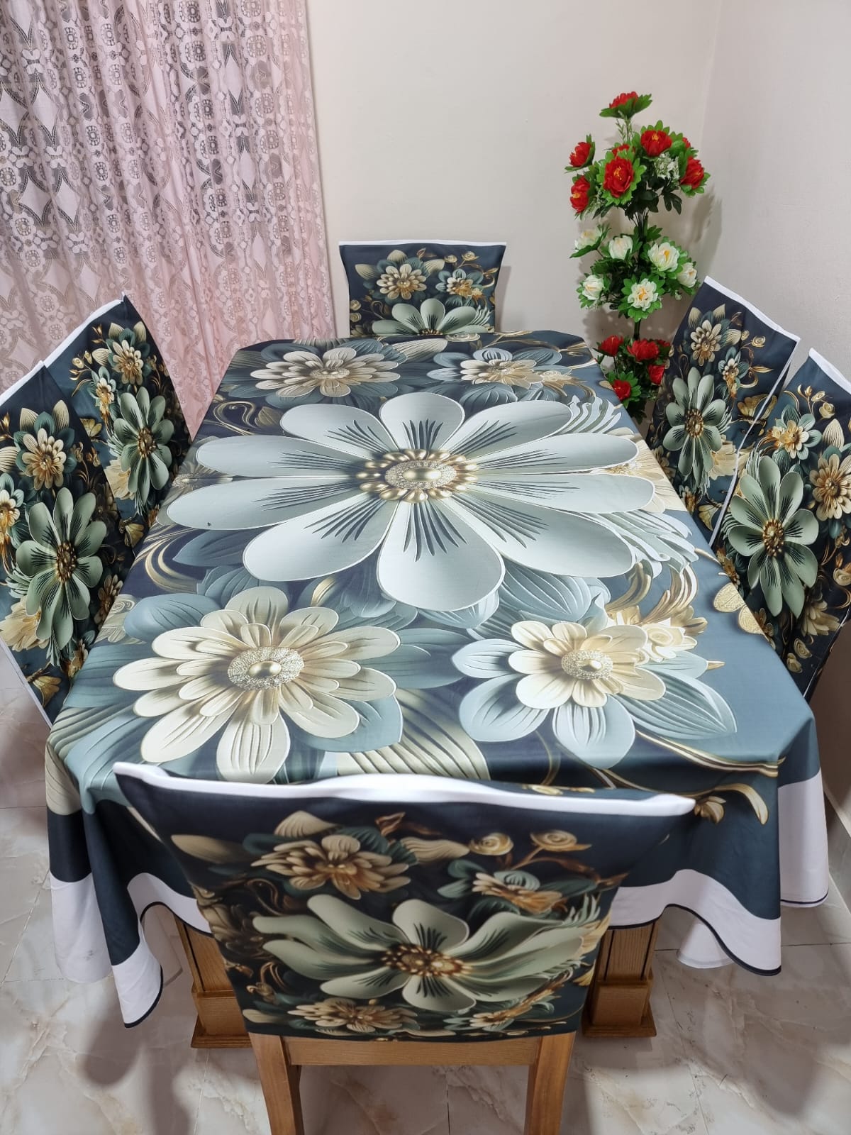 Buy china-premium-3d-print-table-cloth-set-bk-7526 at Best Price In Bangladesh