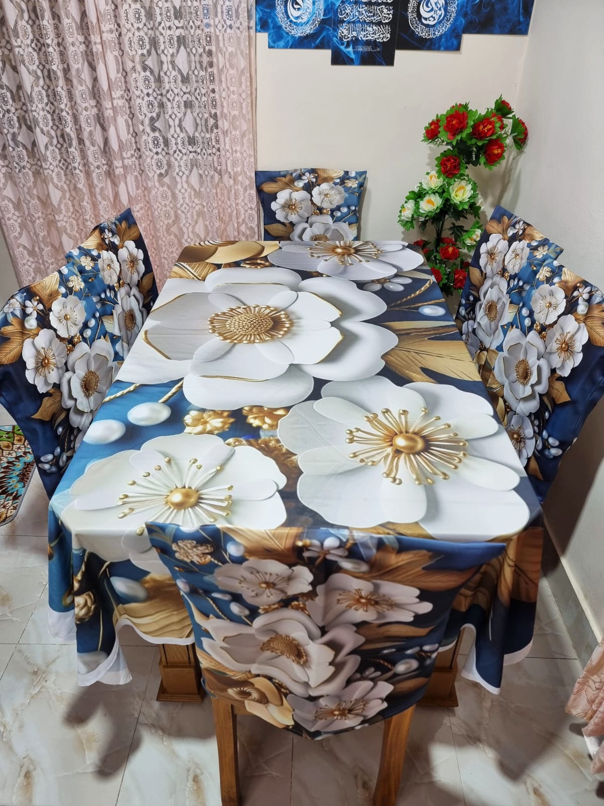 Buy china-premium-3d-print-table-cloth-set-bk-7533 at Best Price In Bangladesh