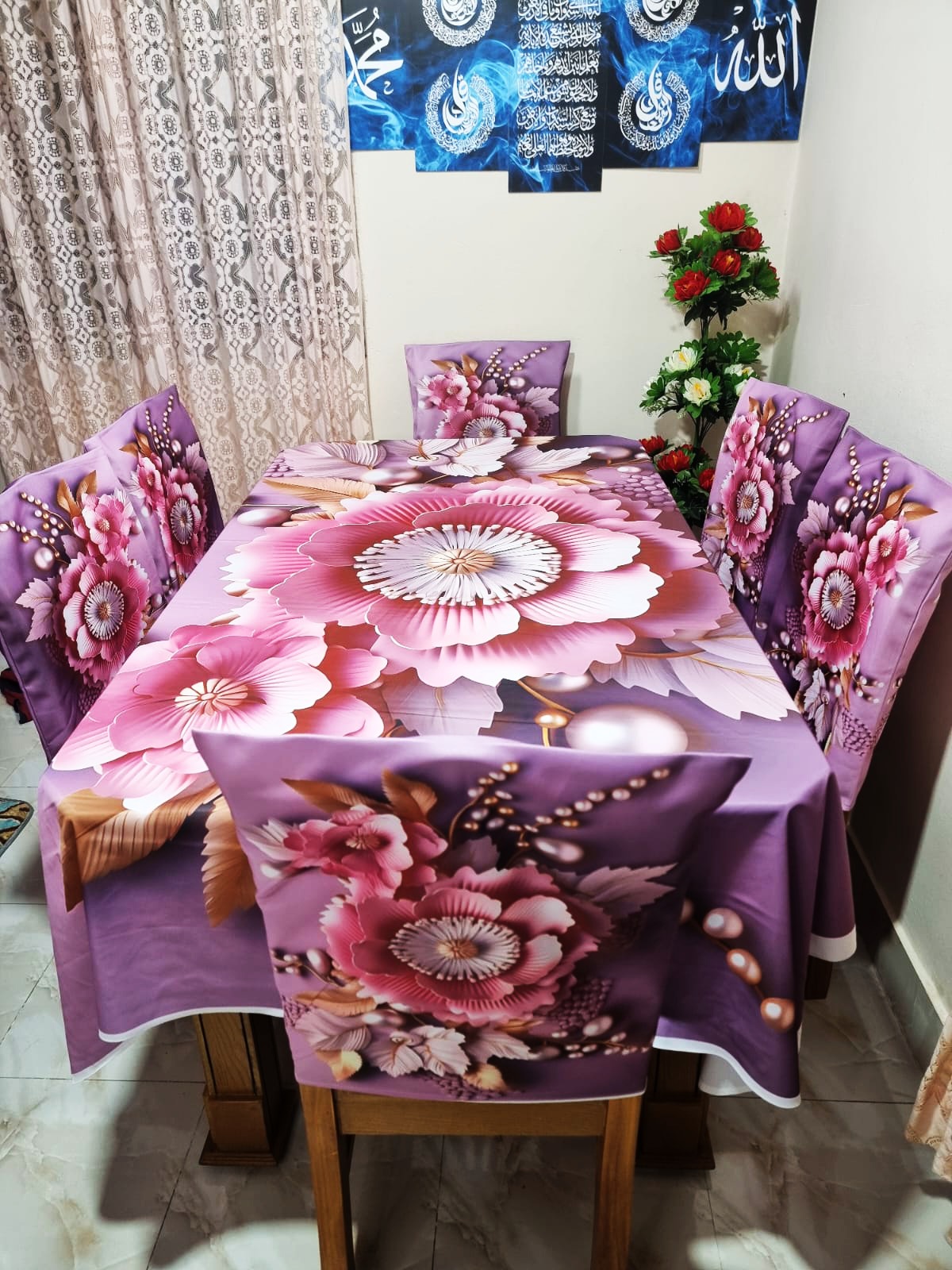 Buy china-premium-3d-print-table-cloth-set-bk-7535 at Best Price In Bangladesh