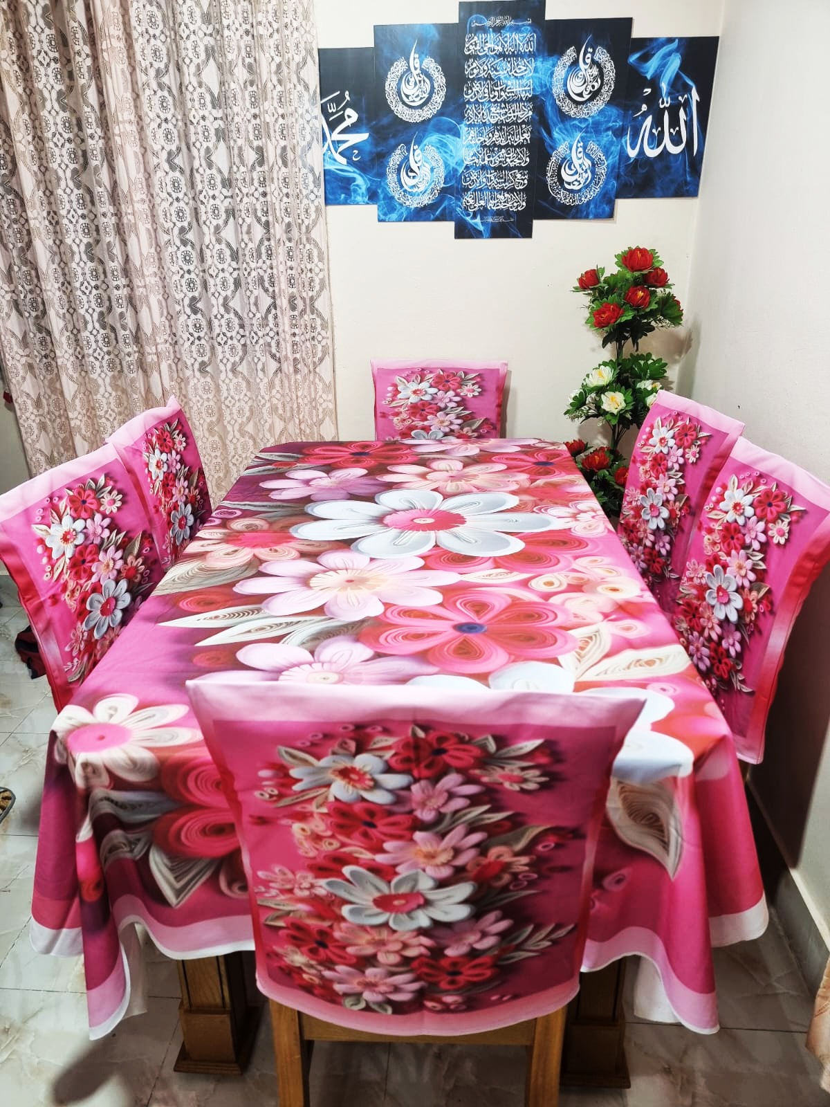 Buy china-premium-3d-print-table-cloth-set-bk-7536 at Best Price In Bangladesh