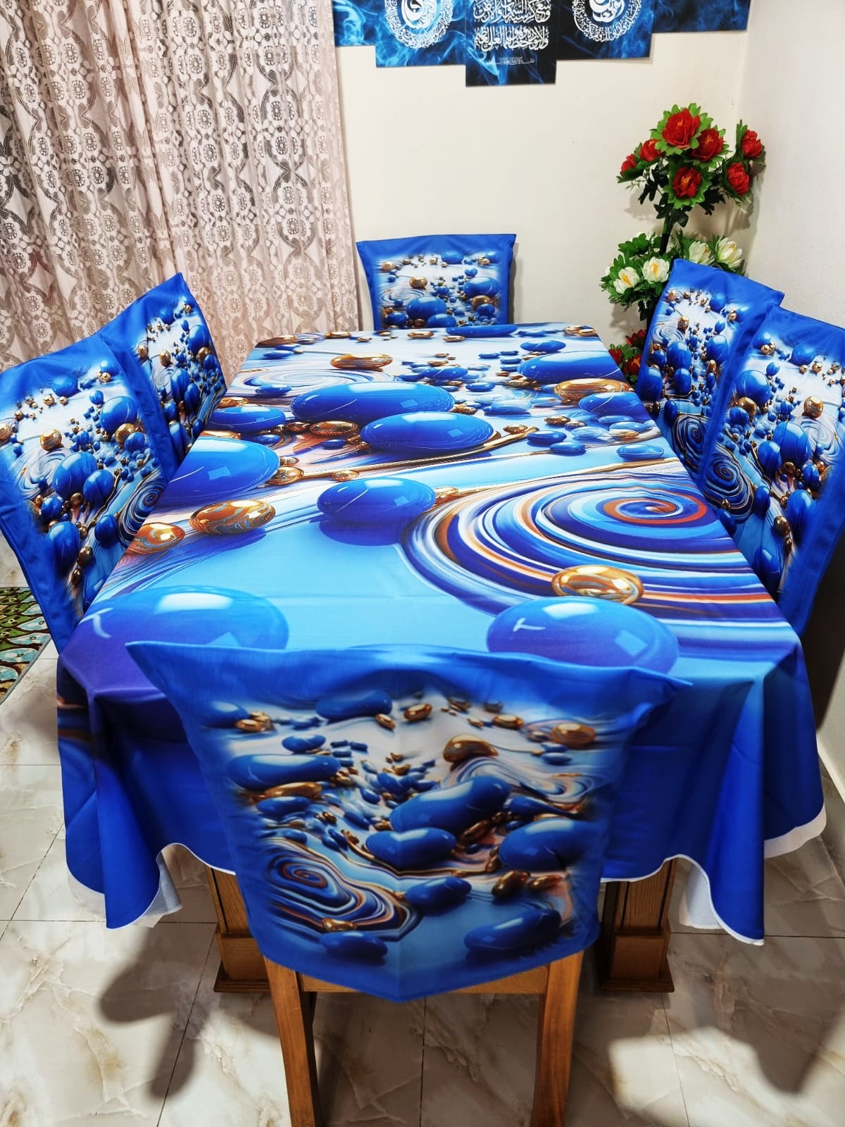Buy china-premium-3d-print-table-cloth-set-bk-7541 at Best Price In Bangladesh