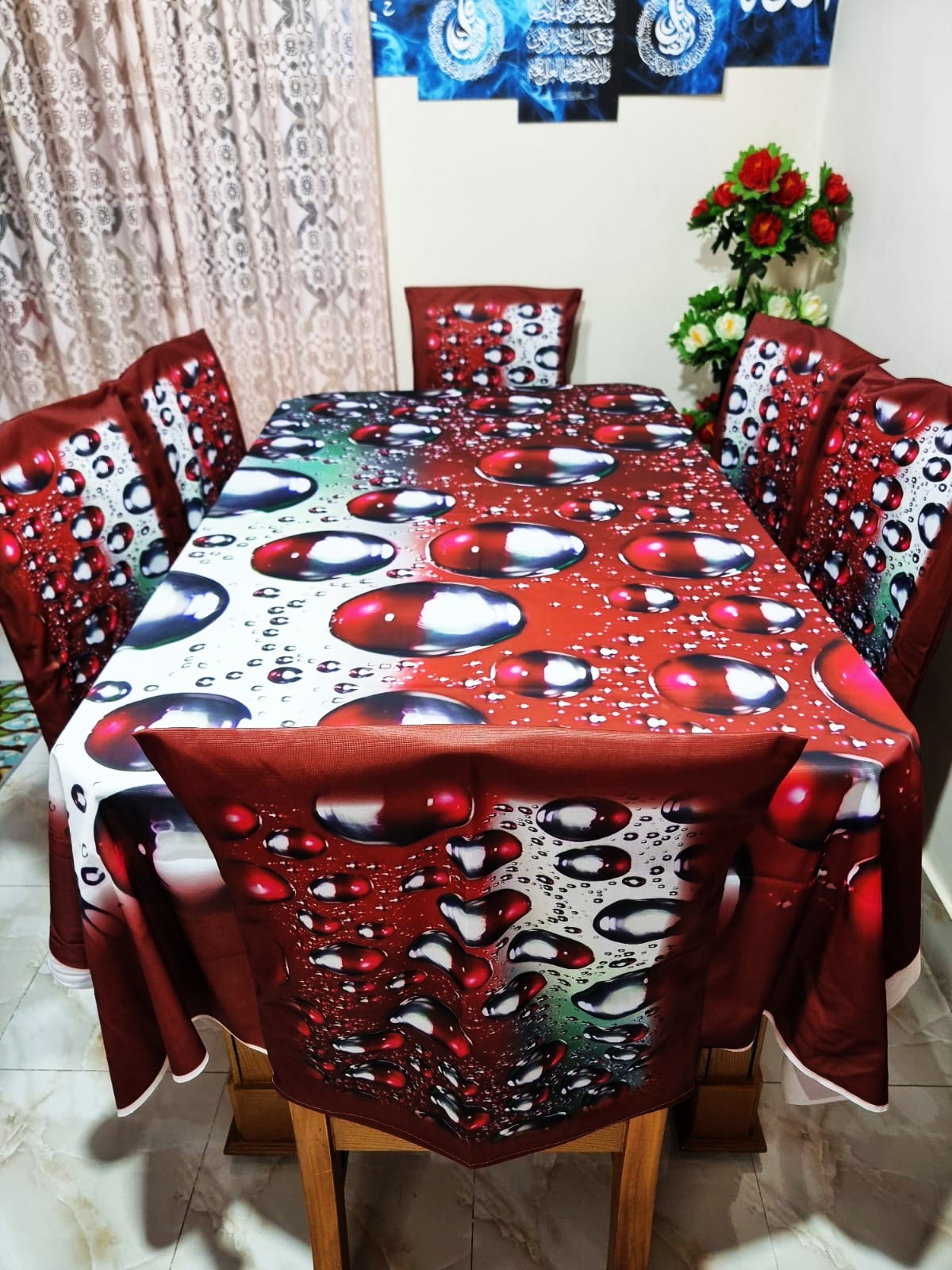 Buy china-premium-3d-print-table-cloth-set-bk-7542 at Best Price In Bangladesh