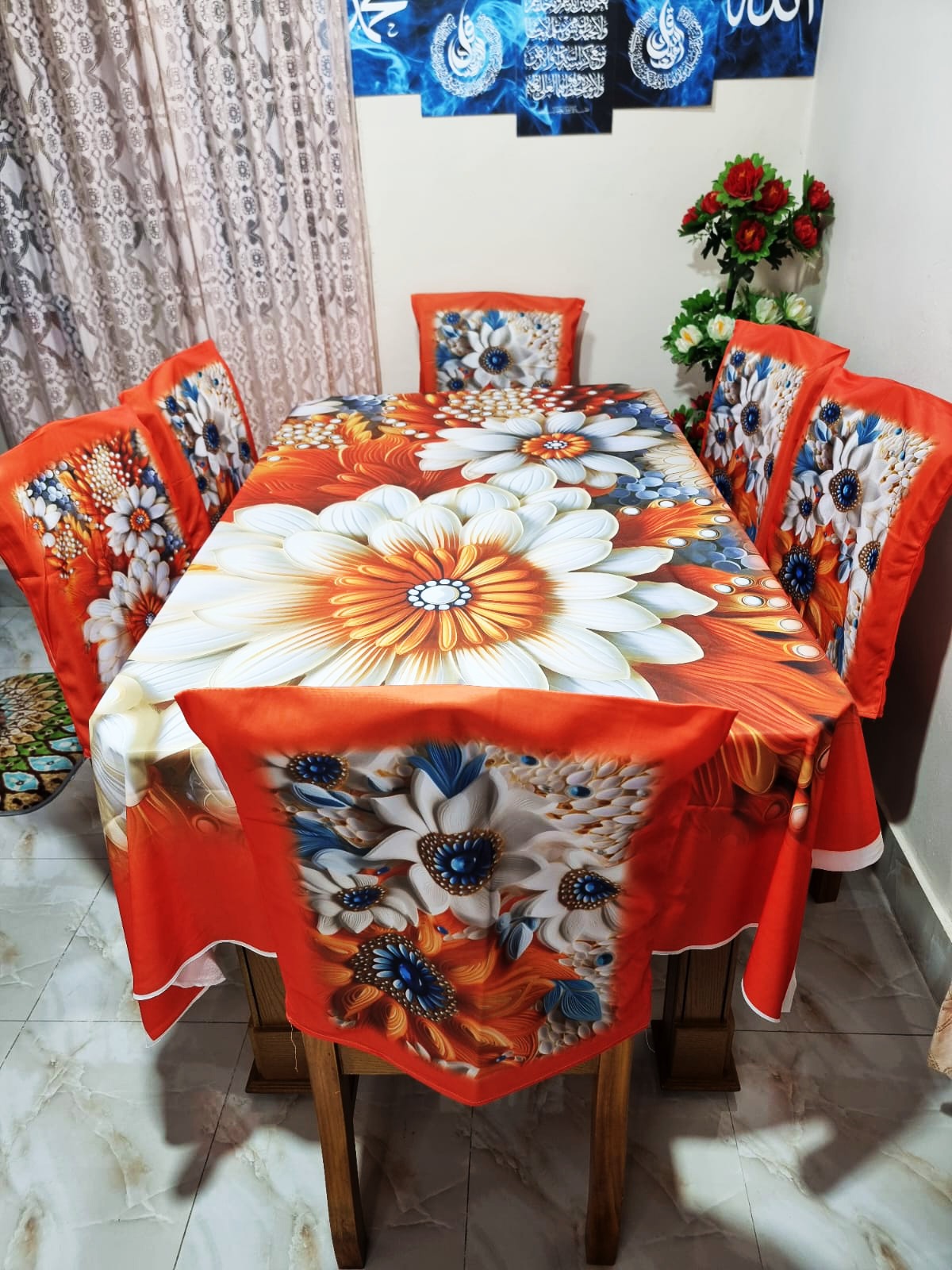 Buy china-premium-3d-print-table-cloth-set-bk-7545 at Best Price In Bangladesh