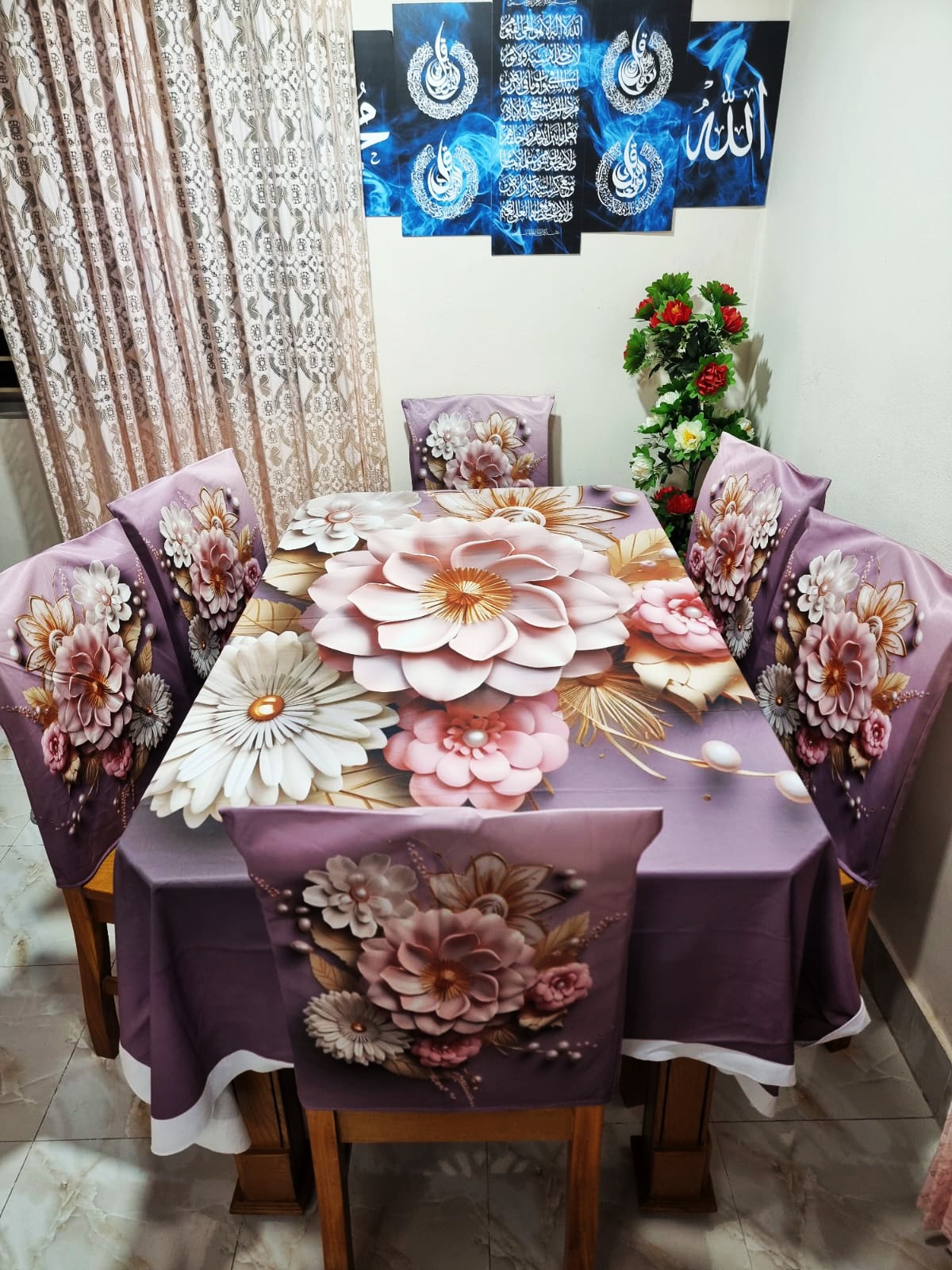 Buy china-premium-3d-print-table-cloth-set-bk-7550 at Best Price In Bangladesh
