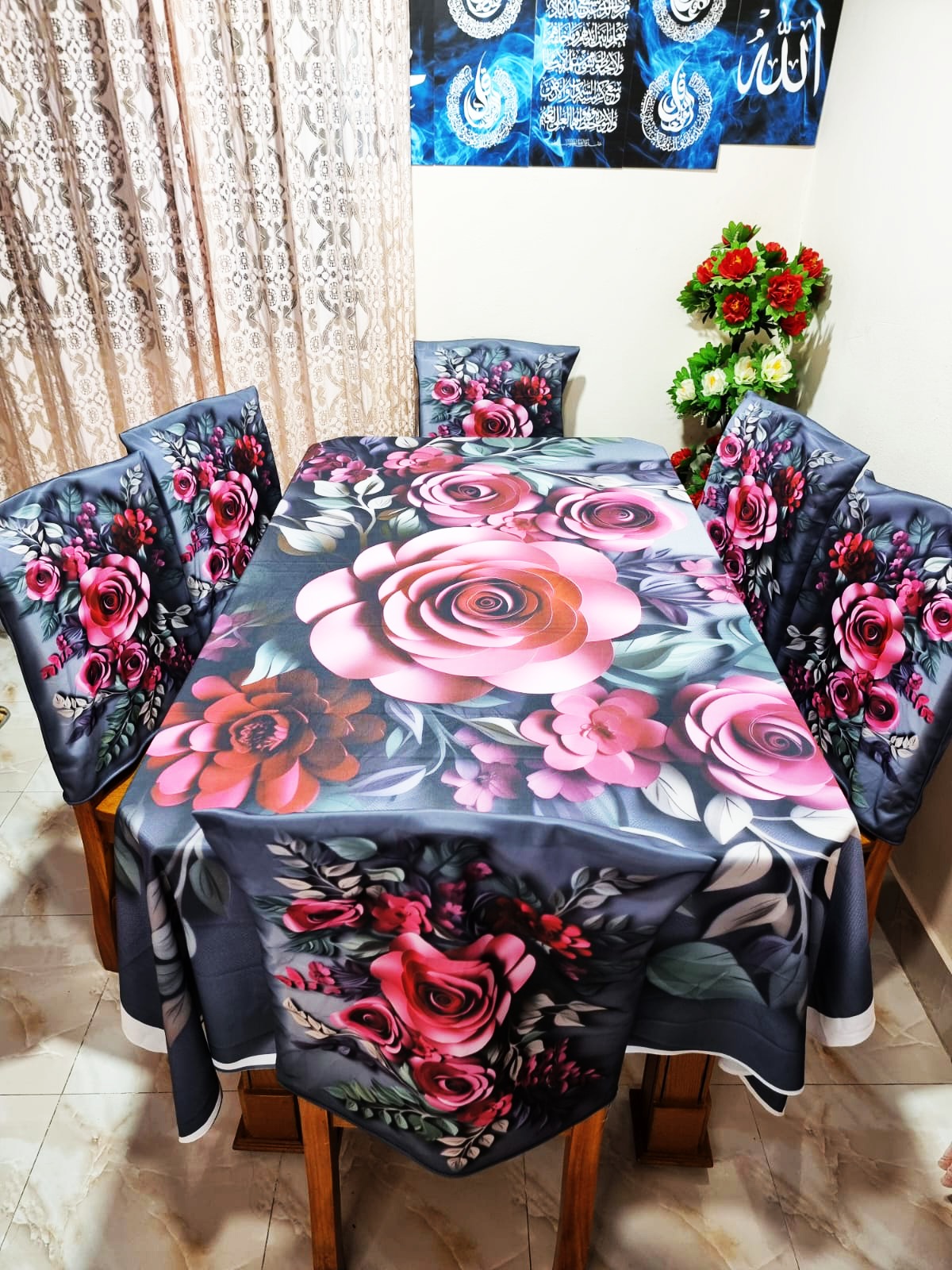 Buy china-premium-3d-print-table-cloth-set-bk-7557 at Best Price In Bangladesh