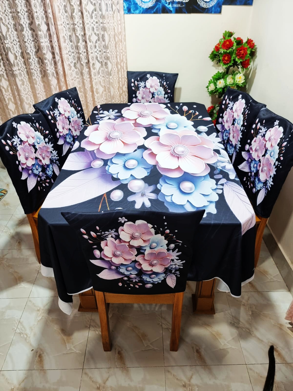 Buy china-premium-3d-print-table-cloth-set-bk-7559 at Best Price In Bangladesh