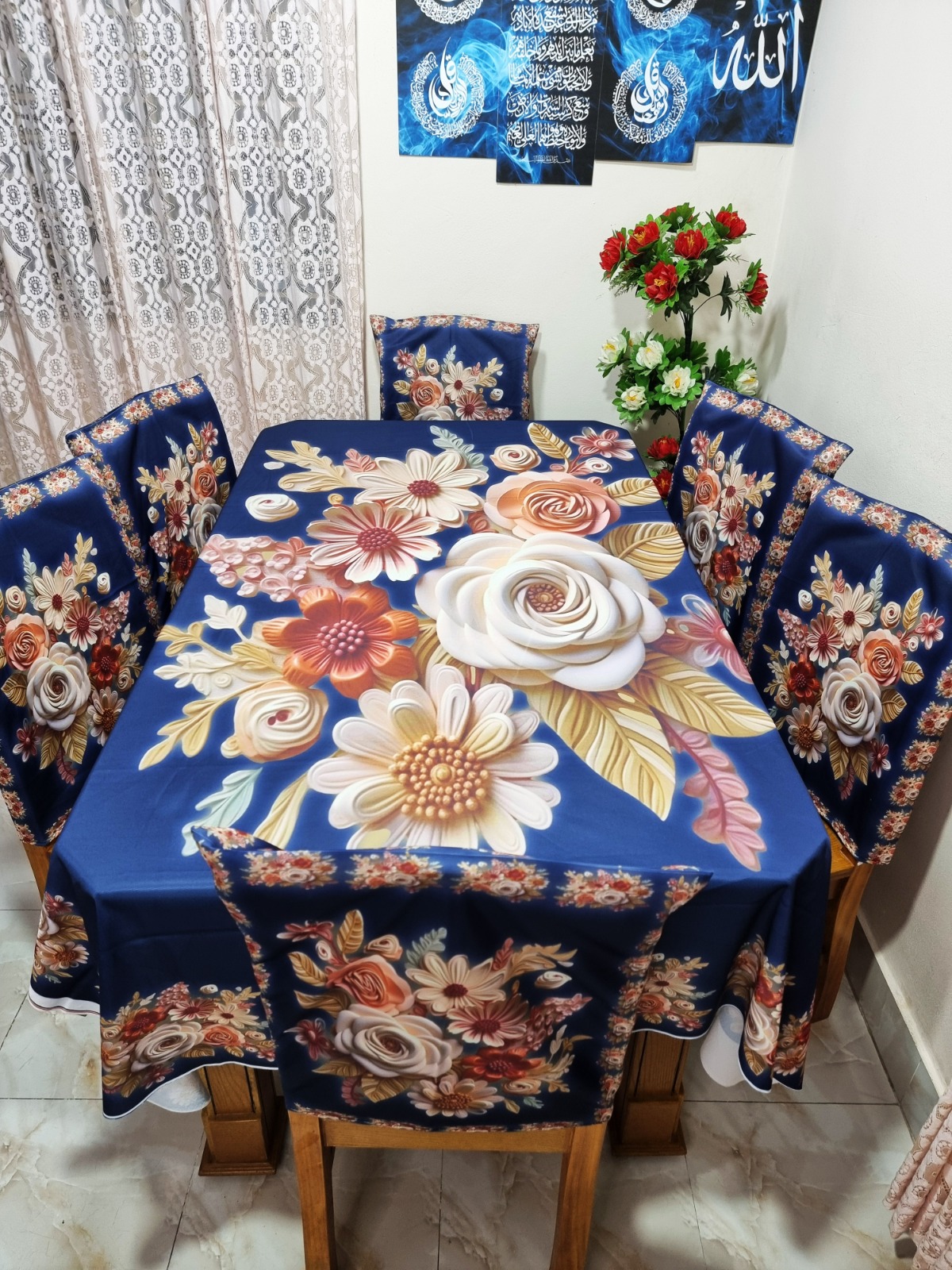 Buy china-premium-3d-print-table-cloth-set-bk-7562 at Best Price In Bangladesh
