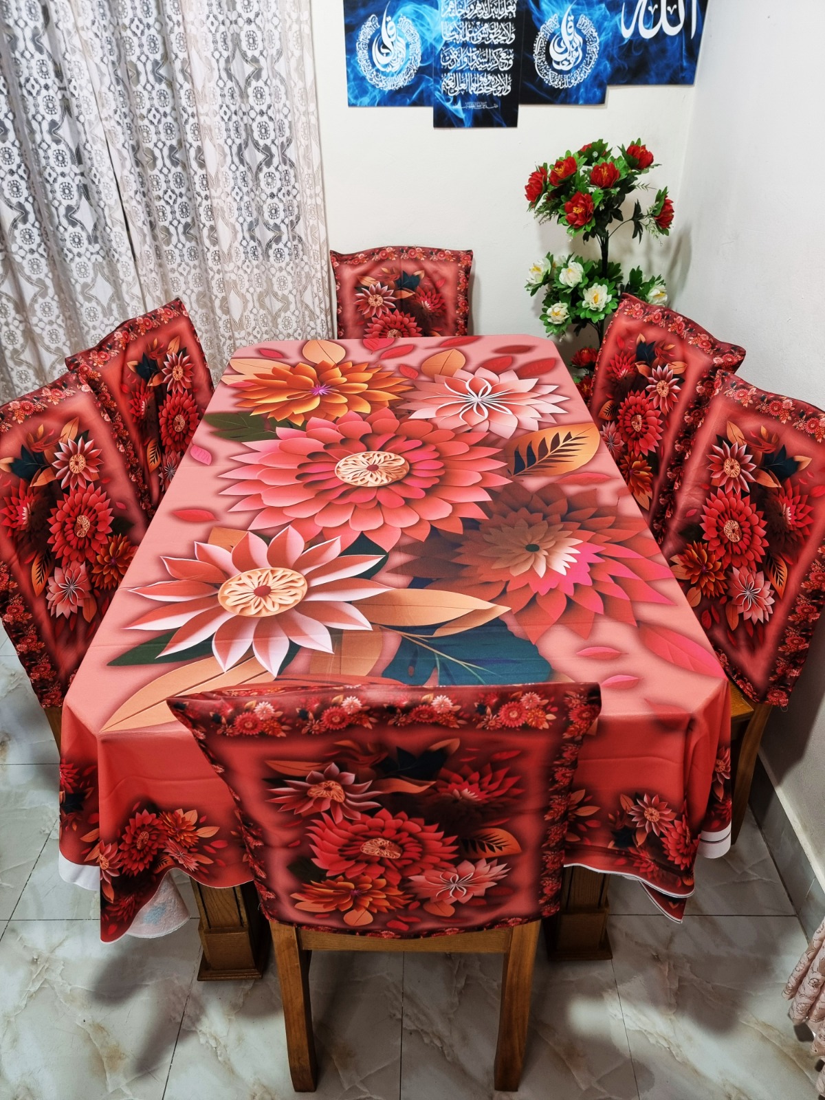 Buy china-premium-3d-print-table-cloth-set-bk-7563 at Best Price In Bangladesh