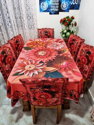 Buy china-premium-3d-print-table-cloth-set-bk-7563 at Best Price In Bangladesh