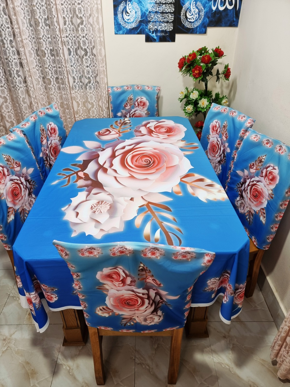 Buy china-premium-3d-print-table-cloth-set-bk-7569 at Best Price In Bangladesh